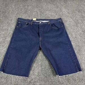 Levis 501 Jeans Shorts Mens 42 Blue Cut Off Button Fly Casual Jorts Grunge READ